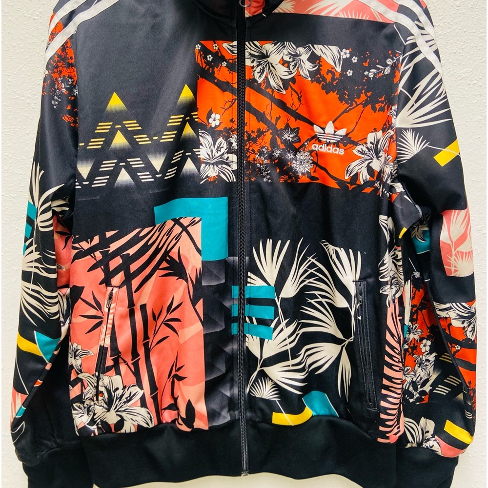 Adidas women’s size L floral jacket